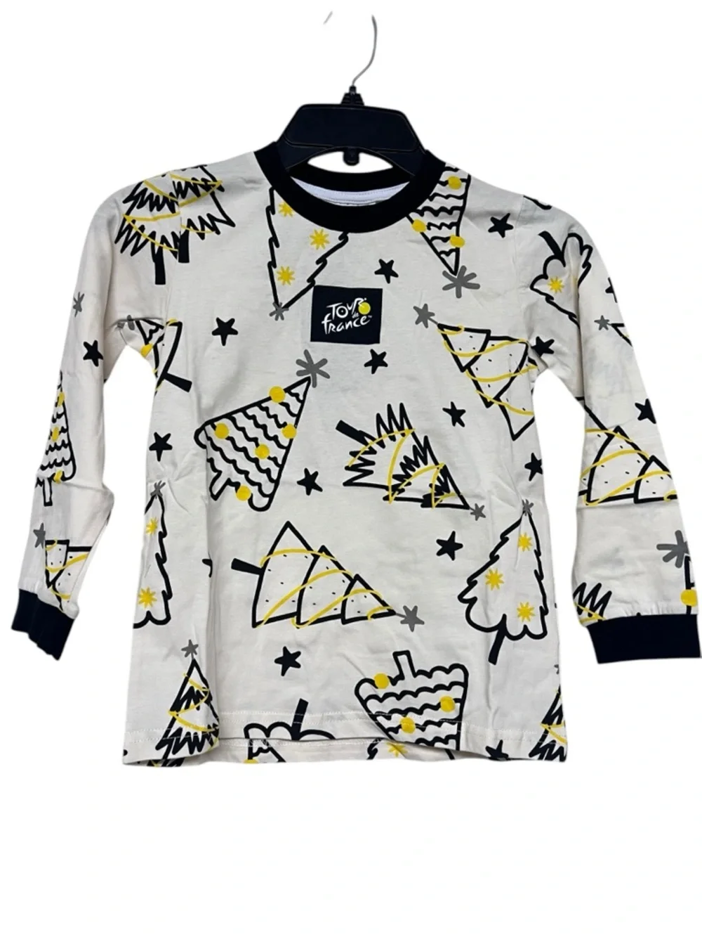 New Tour De France Kids White Holiday‎ Tree Pajama Set